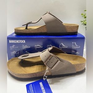 NEW Birkenstock Medina Mocca Birkoflo Leather Thong Slide Sandals Men’s 9,10
